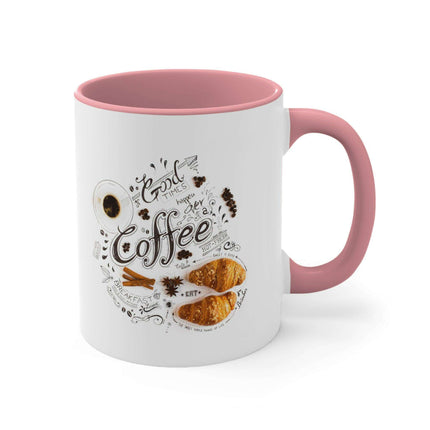 Vibrant Contrast 11oz Ceramic Coffee Mug - Chic Dual-Tone Style - Très Elite