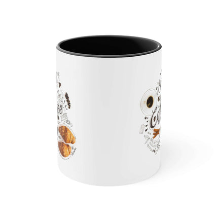Vibrant Contrast 11oz Ceramic Coffee Mug - Chic Dual-Tone Style - Très Elite