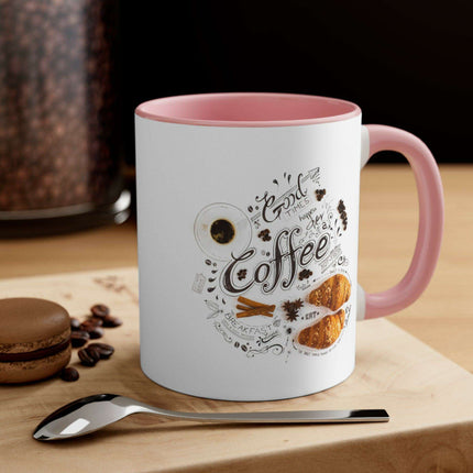 Vibrant Contrast 11oz Ceramic Coffee Mug - Chic Dual-Tone Style - Très Elite