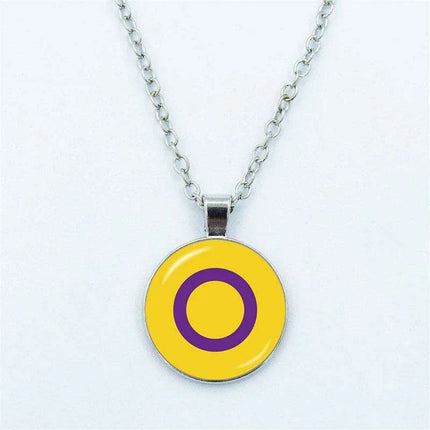 Vibrant Customizable Rainbow Glass Pendant Necklace for Love and Pride Celebration - Très Elite