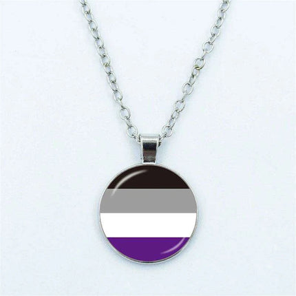 Vibrant Customizable Rainbow Glass Pendant Necklace for Love and Pride Celebration - Très Elite