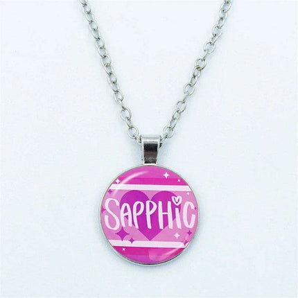 Vibrant Customizable Rainbow Glass Pendant Necklace for Love and Pride Celebration - Très Elite