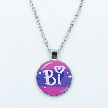 Vibrant Customizable Rainbow Glass Pendant Necklace for Love and Pride Celebration - Très Elite
