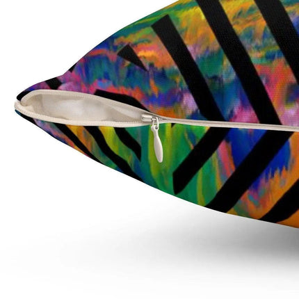 Vibrant Dual-Design Geometric Pillowcase - Stylish Home Accent - Très Elite