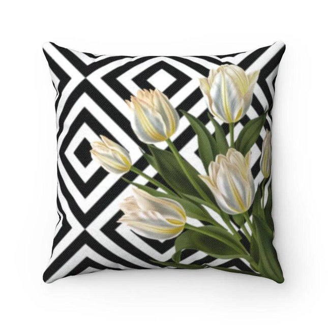 Vibrant Dual-Print Reversible Tulips Pillowcase Set