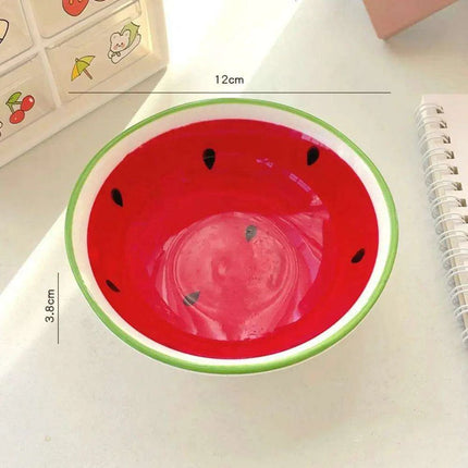 Vibrant Fruit-Themed Handcrafted Ceramic Ramen Set with Artisan Spoon and Bowl - Très Elite