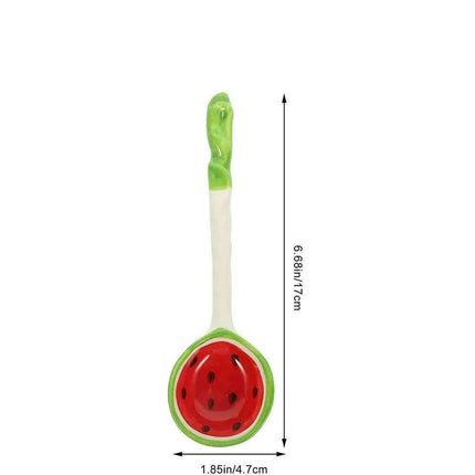 Vibrant Fruit-Themed Handcrafted Ceramic Ramen Set with Artisan Spoon and Bowl - Très Elite