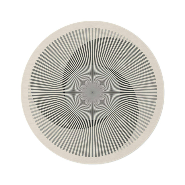 Vibrant Geometric Chenille Circular Area Rug - 60x60 Inch by Maison d'Elite