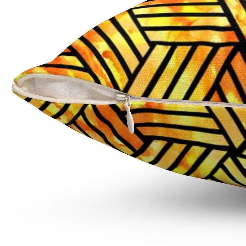 Vibrant Geometric Pattern Pillowcase with Hidden Zipper - Très Elite