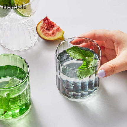 Vibrant Heat-Resistant Glass Mug Collection - Set of 6 Stylish Cups for Every Occasion - Très Elite