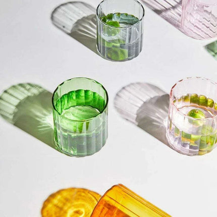 Vibrant Heat-Resistant Glass Mug Collection - Set of 6 Stylish Cups for Every Occasion - Très Elite