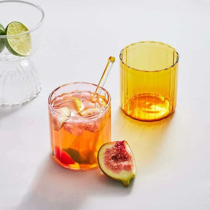 Vibrant Heat-Resistant Glass Mug Collection - Set of 6 Stylish Cups for Every Occasion - Très Elite