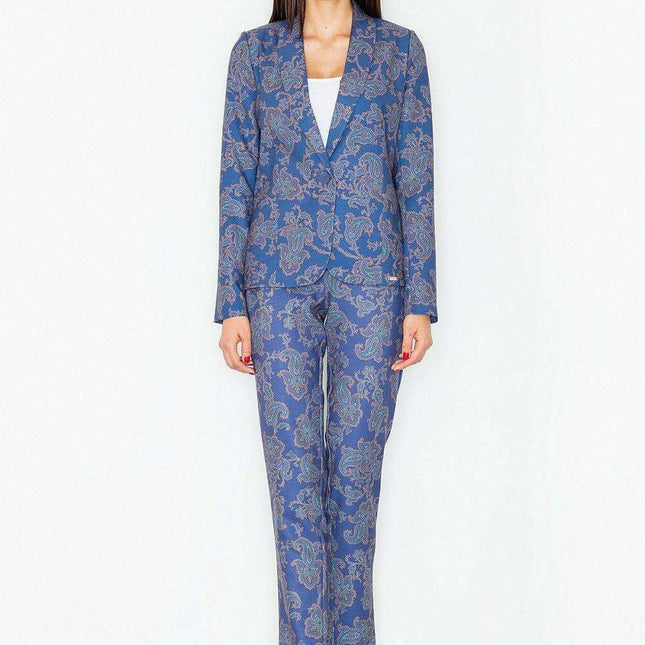 Vibrant High-Waisted Trousers - Stylish Prints in S/M/L/XL - Premium Polyester Blend