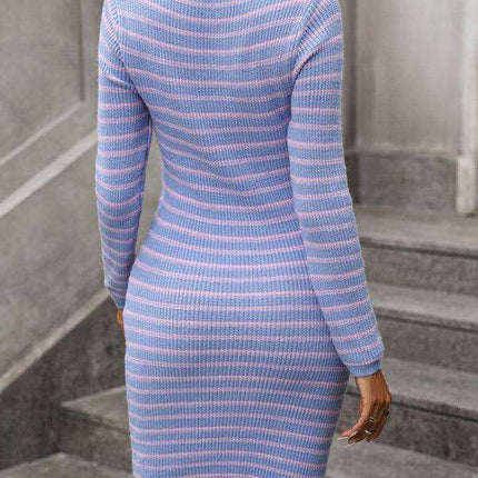 Vibrant Knit Pullover Sweater with Multicolor Stripes - Très Elite