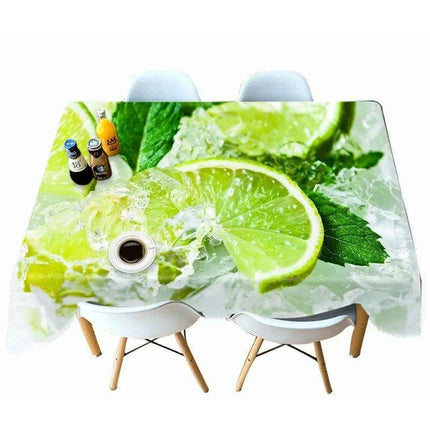 Vibrant Lemon Burst Stain-Resistant Table Cover for Chic Dining and Outdoor Gatherings - Très Elite