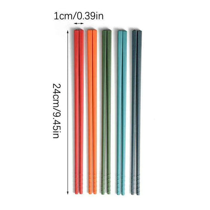 Vibrant Non-Slip Silicone Chopsticks Set for Sushi and Noodle Lovers - Très Elite