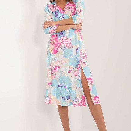 Vibrant Parisian Summer Midi Dress For Women Casual Daywear