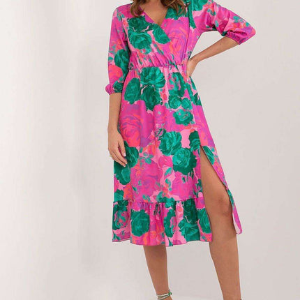 Vibrant Parisian Summer Midi Dress For Women Casual Daywear