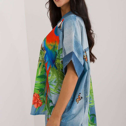 Vibrant Print Short Sleeve Shirt for Women Modern Style - Très Elite