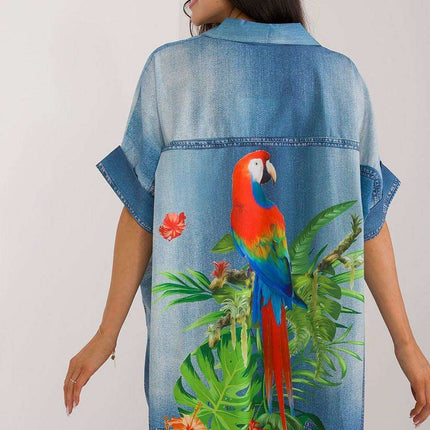 Vibrant Print Short Sleeve Shirt for Women Modern Style - Très Elite