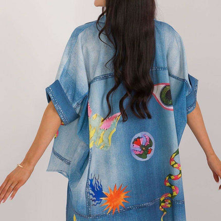 Vibrant Print Short Sleeve Shirt for Women Modern Style - Très Elite