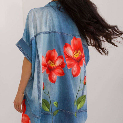 Vibrant Print Short Sleeve Shirt for Women Modern Style - Très Elite