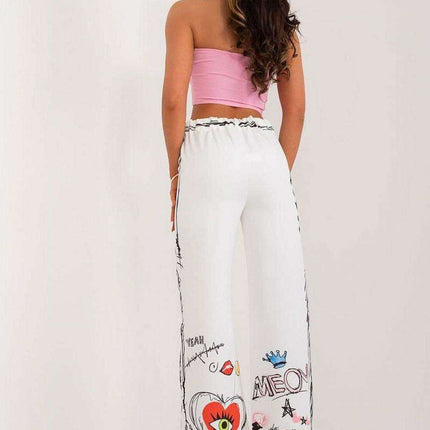 Vibrant Print Wide Leg Trousers For Women By Italy Moda - Très Elite