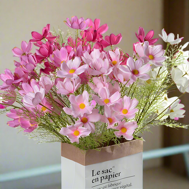 Vibrant Real Touch Silk Galsang Flowers - Luxurious Floral Decor for Home and Garden Elegance