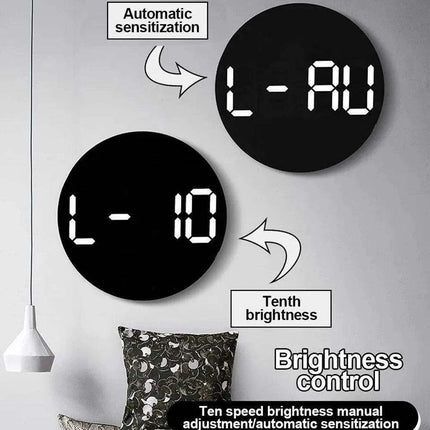 Vibrant Remote-Controlled LED Calendar Clock with Dual Alarms and Temperature Display for Home Decor - Très Elite