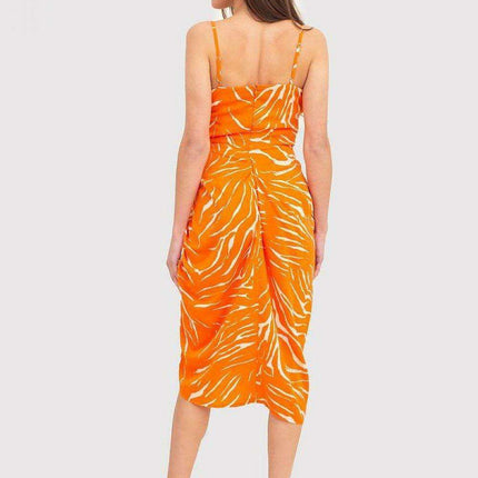 Vibrant Summer Ruffle Midi Dress by Ax Paris