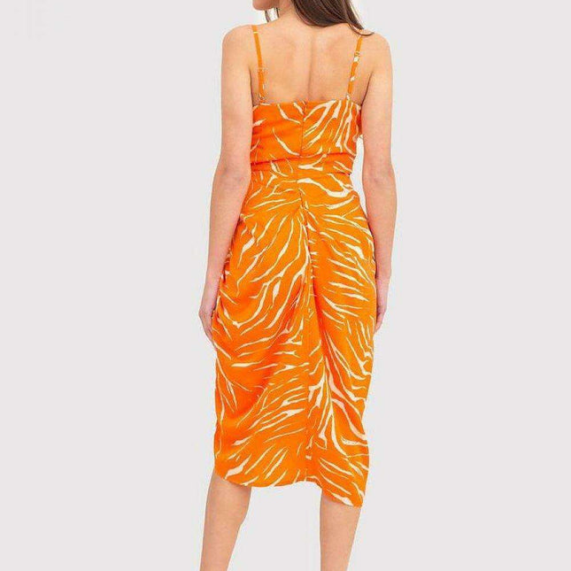 Vibrant Summer Ruffle Midi Dress by Ax Paris