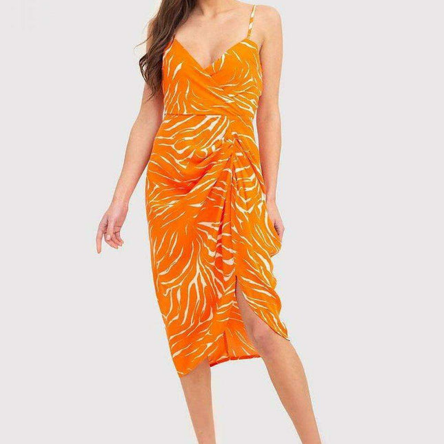 Vibrant Summer Ruffle Midi Dress by Ax Paris