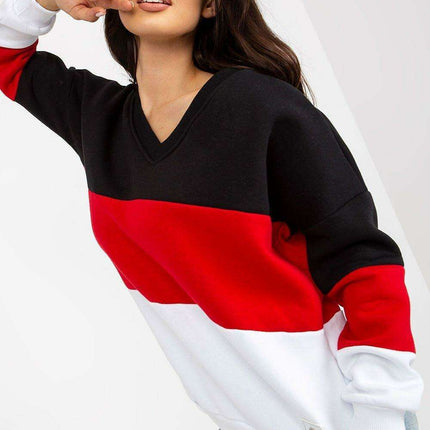 Vibrant V-Neck Cotton Blend Pullover - Très Elite