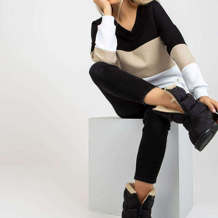 Vibrant V-Neck Cotton Blend Pullover - Très Elite