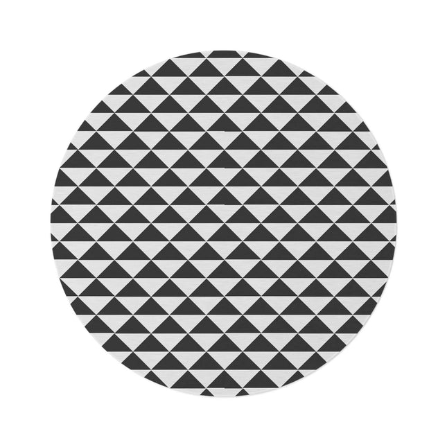 Vibrant Vintage-Inspired Circle Rug - Luxurious Chenille with Playful Patterns