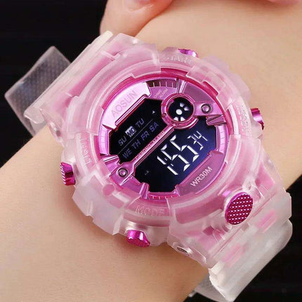 Vibrant Waterproof Jelly Strap Digital Watch for Kids - UTHAI CE35 - Très Elite