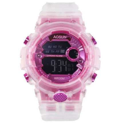 Vibrant Waterproof Jelly Strap Digital Watch for Kids - UTHAI CE35 - Très Elite