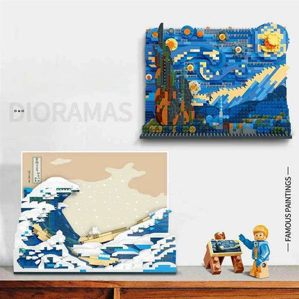 Vincent Van Gogh's Starry Night 3D Microbrick Art Kit - Spark Creativity in Young Artists - Très Elite