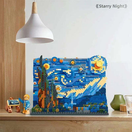 Vincent Van Gogh's Starry Night 3D Microbrick Art Kit - Spark Creativity in Young Artists - Très Elite