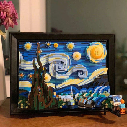 Vincent Van Gogh's Starry Night 3D Microbrick Art Kit - Spark Creativity in Young Artists - Très Elite