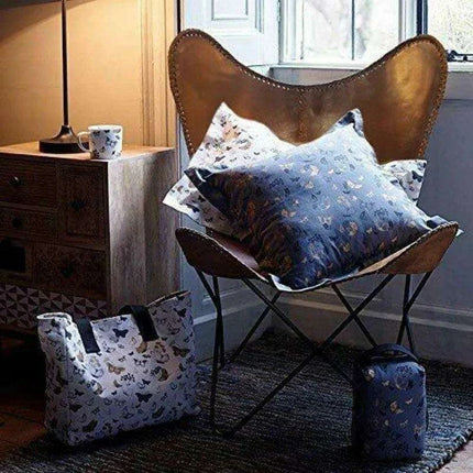 Vintage Brown Leather Butterfly Chair - Stylish Versatile Seating Addition - Très Elite