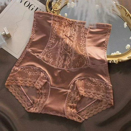 Vintage Charm High-Waisted Antibacterial Women's Briefs with Satin Touch and Bow Detail - Très Elite