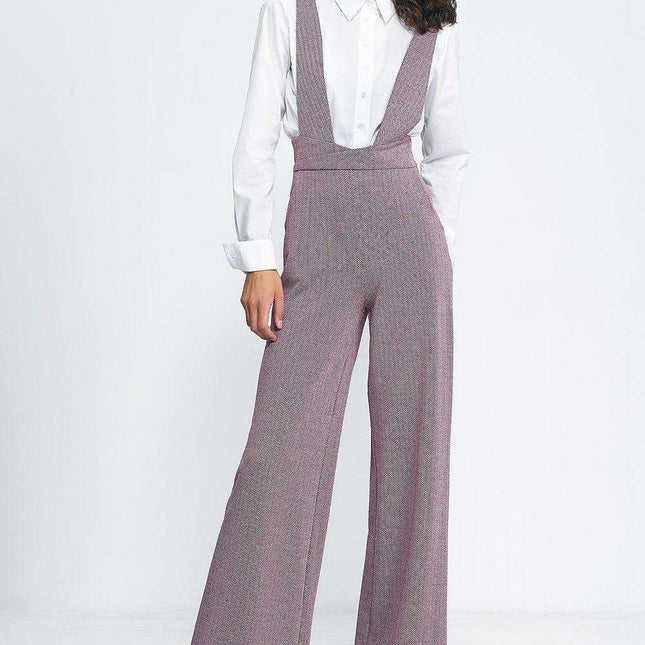 Vintage Charm High Waisted Jumpsuit For European Style