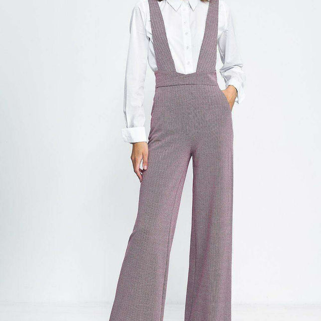 Vintage Charm High Waisted Jumpsuit For European Style