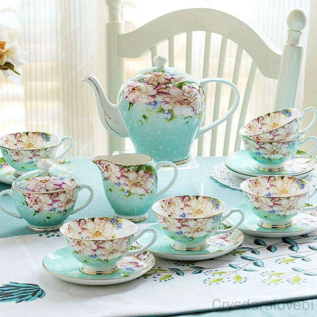 Vintage Elegance Luxury Bone China Tea and Coffee Serving Collection