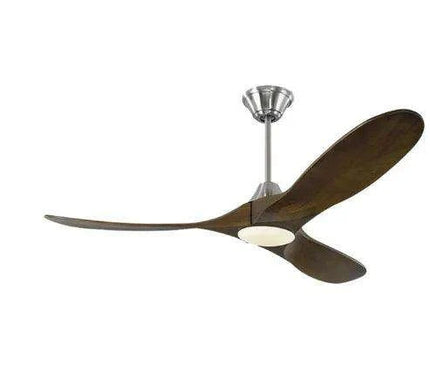 Vintage Industrial 60-Inch Wooden Ceiling Fan with Remote and Integrated Lighting - Très Elite