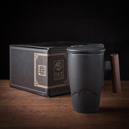 Vintage-Inspired Ceramic Mug Collection with Built-In Tea Infuser | 350ml - Très Elite