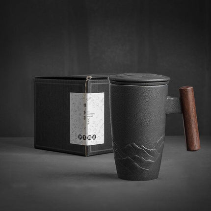 Vintage-Inspired Ceramic Mug Collection with Built-In Tea Infuser | 350ml - Très Elite