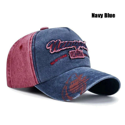Vintage-Inspired Distressed 3D Embroidered Cotton Cap - Unisex Adventure Hat - Très Elite