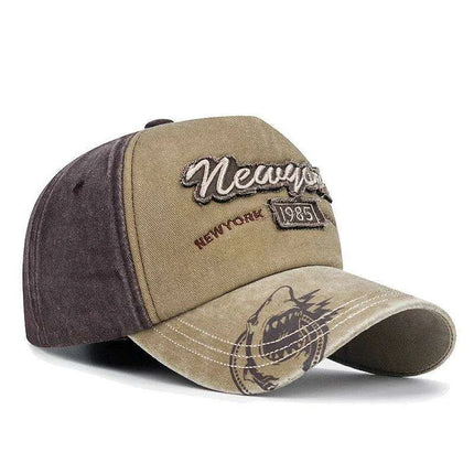 Vintage-Inspired Distressed 3D Embroidered Cotton Cap - Unisex Adventure Hat - Très Elite